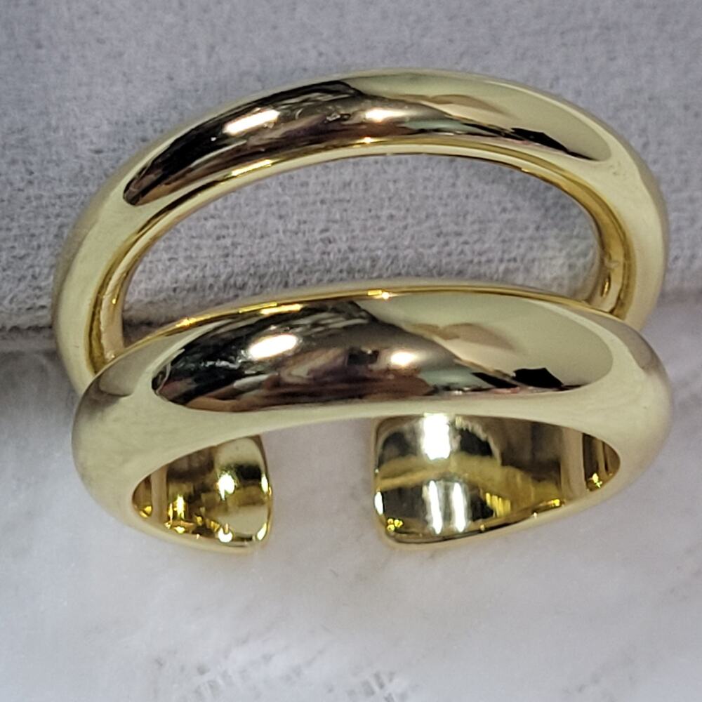 LOREN STEWART × CURATEUR Women’s Gold Deux Open Band Ring Size 7